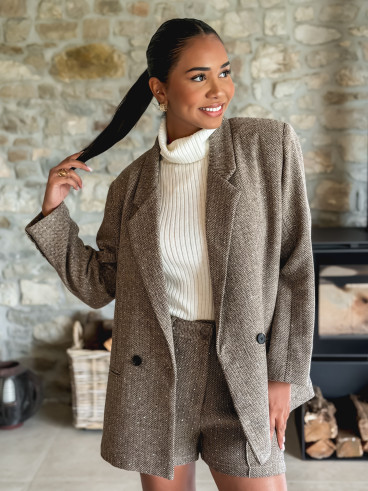 Blazer à motifs Zazou - Café