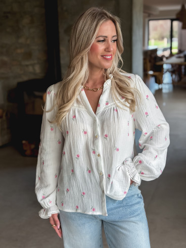 Chemisier Emelianna - Blanc