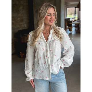 Chemisier Emelianna - Blanc