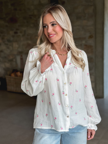 Chemisier Emelianna - Blanc