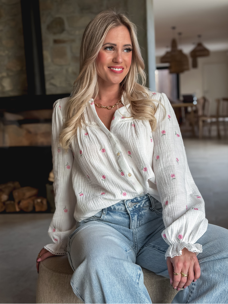 Chemisier Emelianna - Blanc