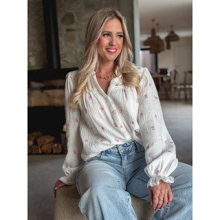 Chemisier Emelianna - Blanc