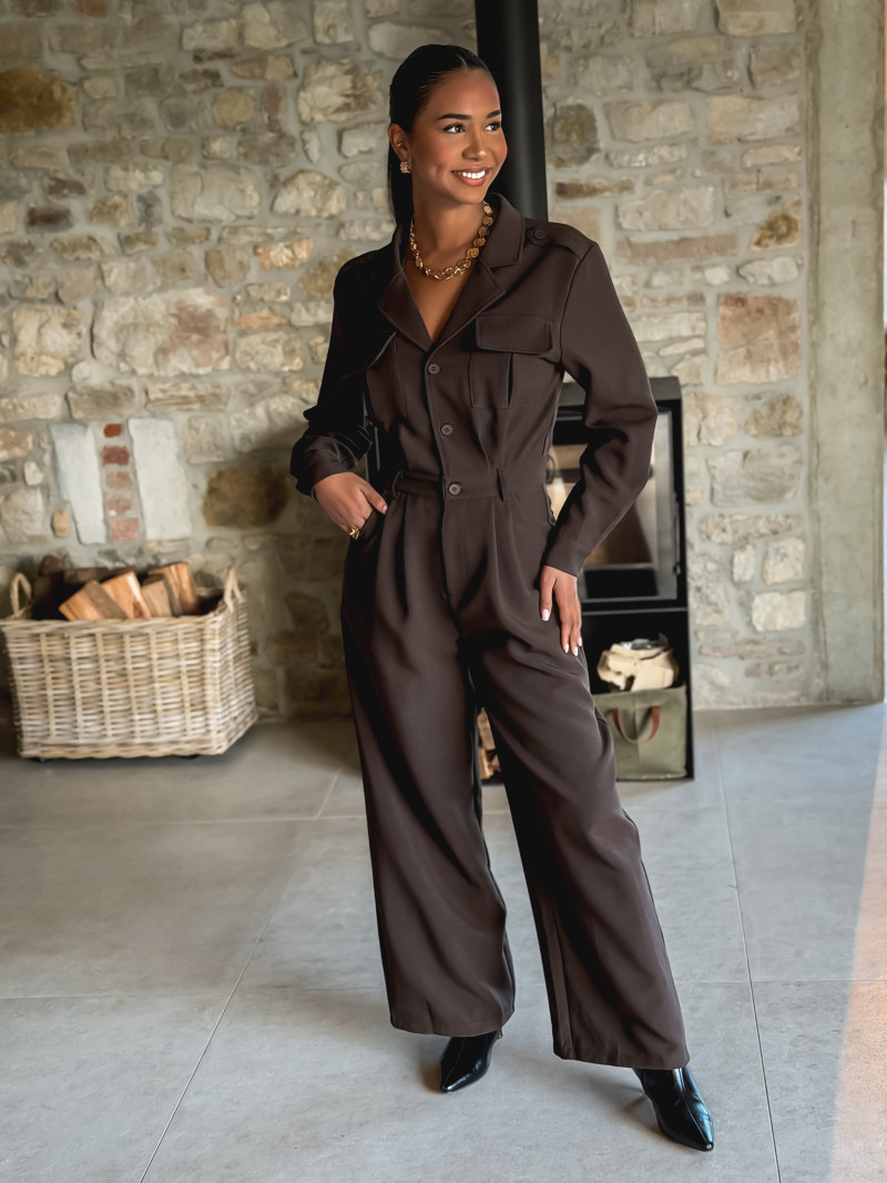 Combinaison pantalon Marla - Chocolat