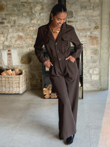 Combinaison pantalon Marla - Chocolat