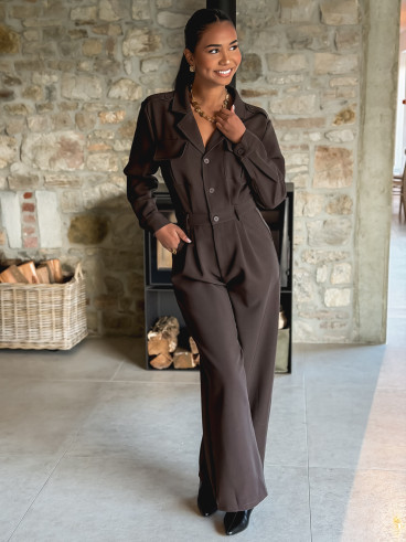 Combinaison pantalon Marla - Chocolat