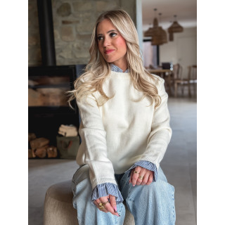 Pull Mora - Ecru/Bleu