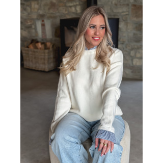 Pull Mora - Ecru/Bleu