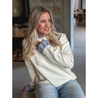 Pull Mora - Ecru/Bleu