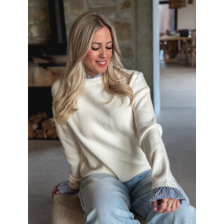 Pull Mora - Ecru/Bleu