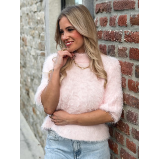 Pull fausse fourrure Kellie - Rose