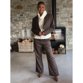 Blazer court Amélia - Chocolat