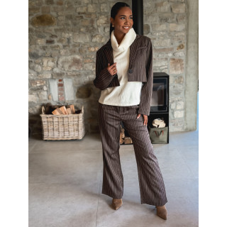 Blazer court Amélia - Chocolat