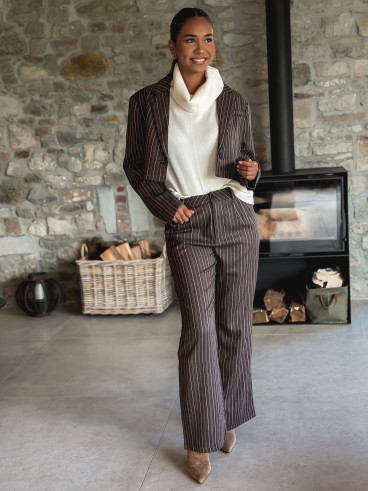 Blazer court Amélia - Chocolat