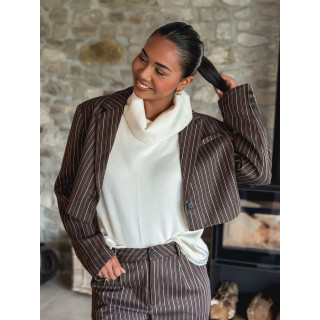 Blazer court Amélia - Chocolat
