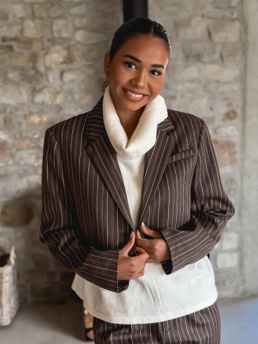 Blazer court Amélia - Chocolat
