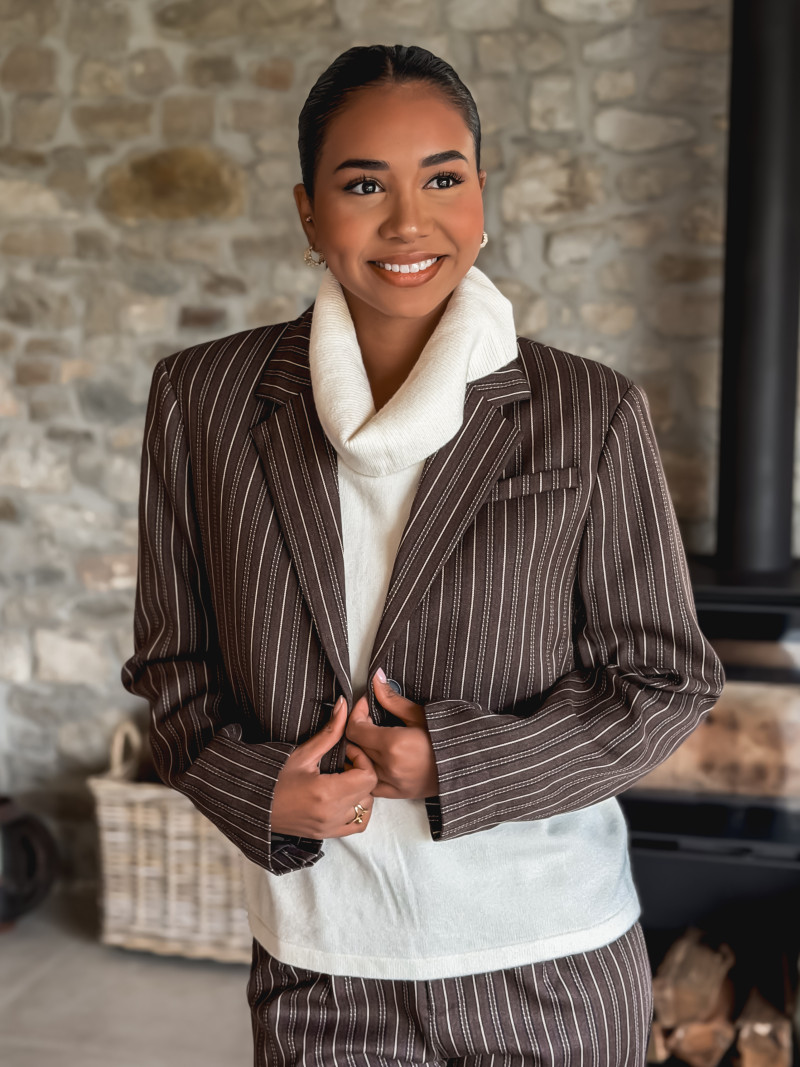 Blazer court Amélia - Chocolat