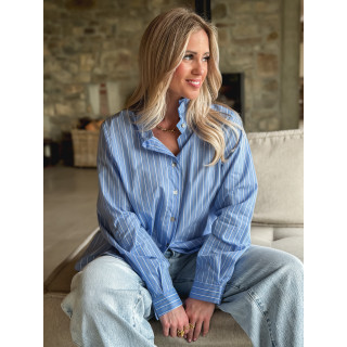 Chemise lignée Juliane - Bleu ciel