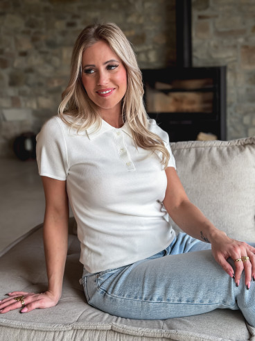 Polo Octavie - Blanc