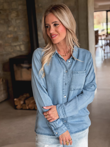 Chemise en jeans Asha - Bleu clair