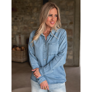 Chemise en jeans Asha - Bleu clair