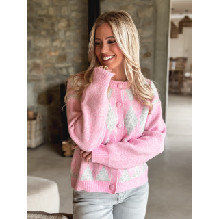 Gilet à motifs Régie - Rose/Gris