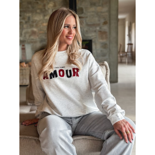 Pull "Amour" - Gris