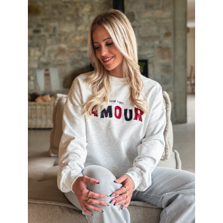 Pull "Amour" - Gris