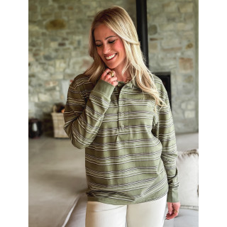 Polo ligné Nolwenn - Kaki