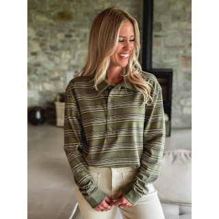 Polo ligné Nolwenn - Kaki