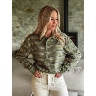 Polo ligné Nolwenn - Kaki