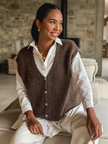 Gilet Arielle - Chocolat