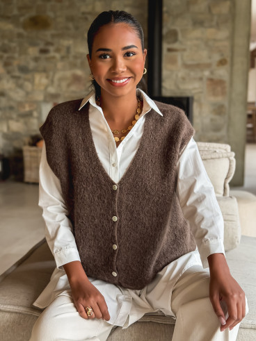 Gilet Arielle - Chocolat Gilet Arielle - Chocolat