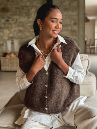 Gilet Arielle - Chocolat Gilet Arielle - Chocolat
