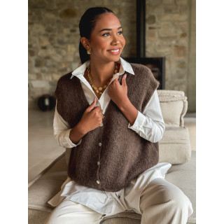 Gilet Kamélia - Chocolat