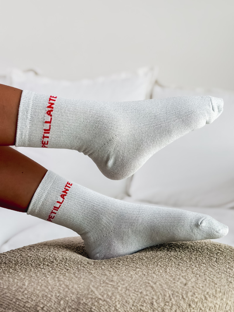 Chaussettes "Petillante" - Blanc Chaussettes "Petillante" - Blanc