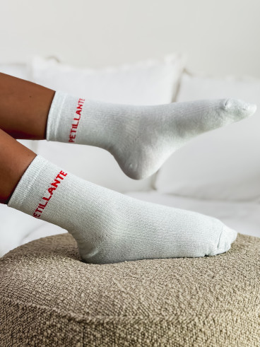 Chaussettes "Petillante" - Blanc