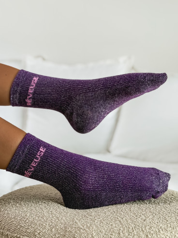 Chaussettes " Réveuse " - Violet