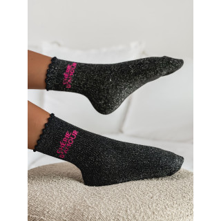Chaussettes " Chérie d'amour " - Noir