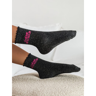 Chaussettes " Chérie d'amour " - Noir