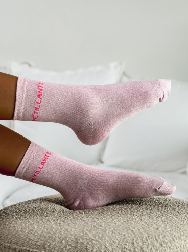 Chaussettes "Petillante" - Rose clair