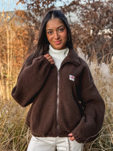 Gilet teddy Pinta - Chocolat