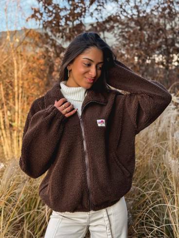 Gilet teddy Pinta - Chocolat