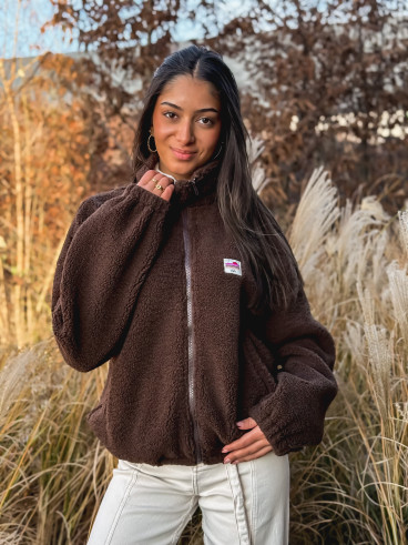 Gilet teddy Pinta - Chocolat