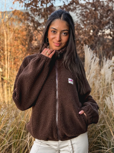 Gilet teddy Pinta - Chocolat