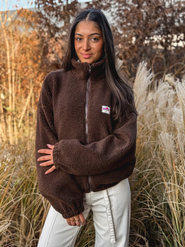 Gilet teddy Pinta - Chocolat