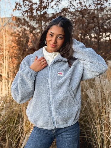 Gilet teddy Pinta - Bleu ciel