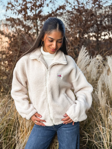 Gilet teddy Pinta - Ecru