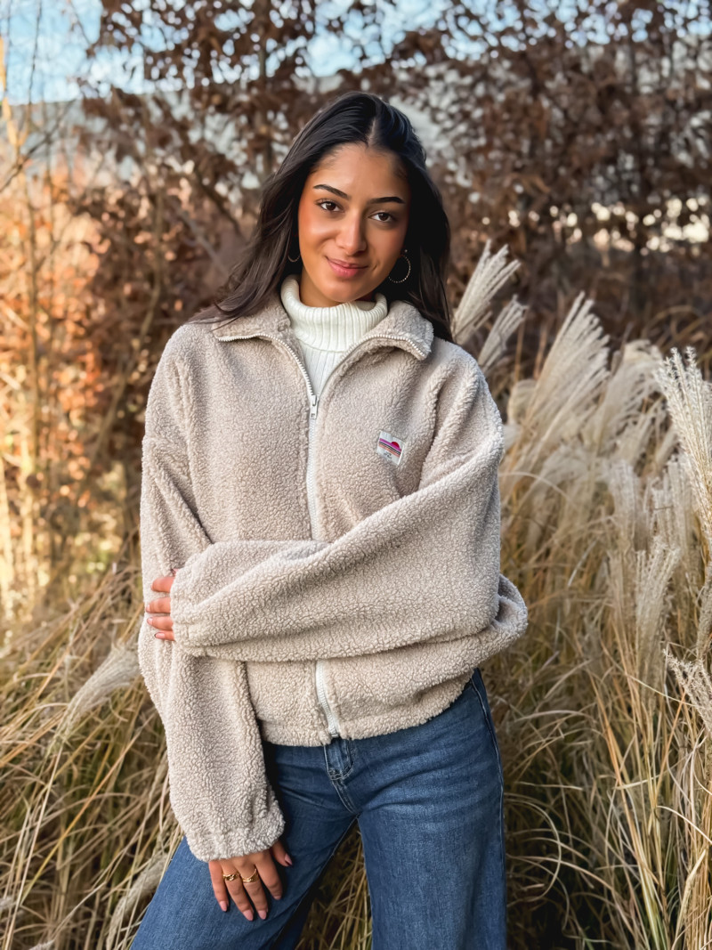 Gilet teddy Pinta - Taupe