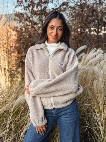 Gilet teddy Pinta - Taupe