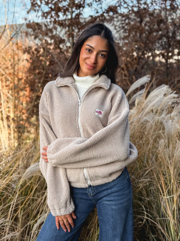 Gilet teddy Pinta - Taupe